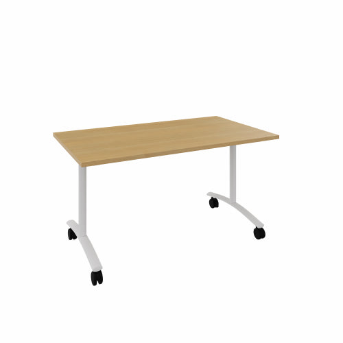Table mobile 140x80 chene pm blanc