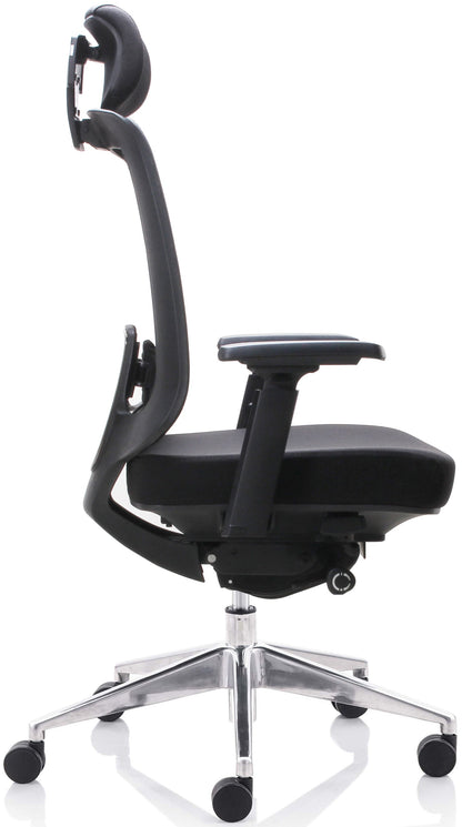 Fauteuil teckne resille noir
