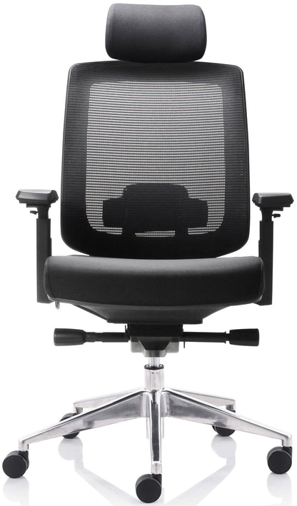Fauteuil teckne resille noir