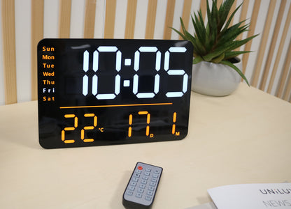 Pendule Digital Noir - Affichage LED