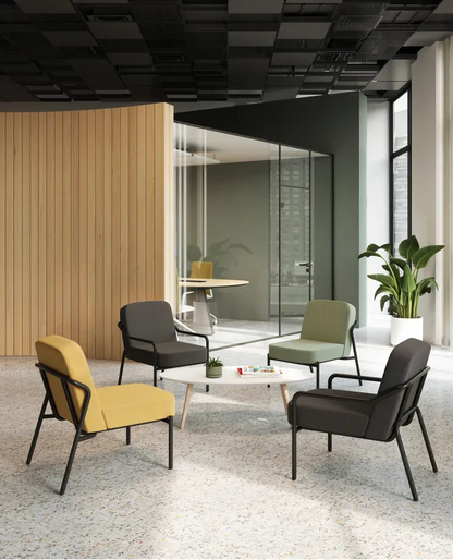Fauteuil visiteur Medso S Rond - Confort et Durabilité - Jaune - 1 place