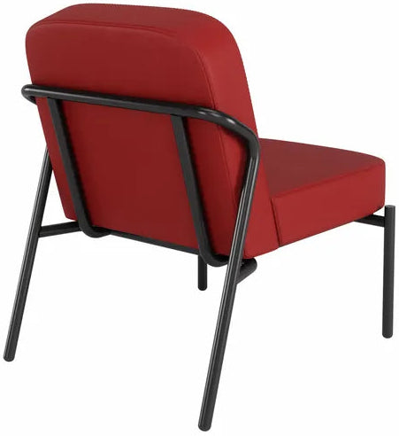 Fauteuil de Réunion MEDSO Rond - Confort - Similicuir Rouge - 1 place