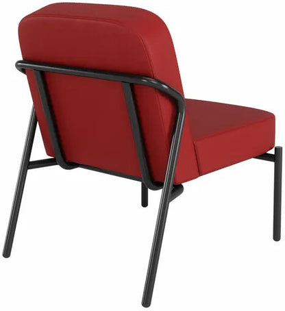 Fauteuil de Réunion MEDSO Rond - Confort - Similicuir Rouge - 1 place