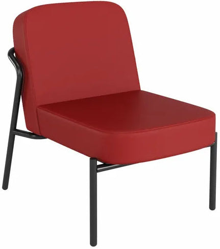 Fauteuil de Réunion MEDSO Rond - Confort - Similicuir Rouge - 1 place