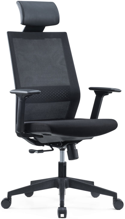 Fauteuil Ergonomique KORIGAN - Tissu et Résille Noire