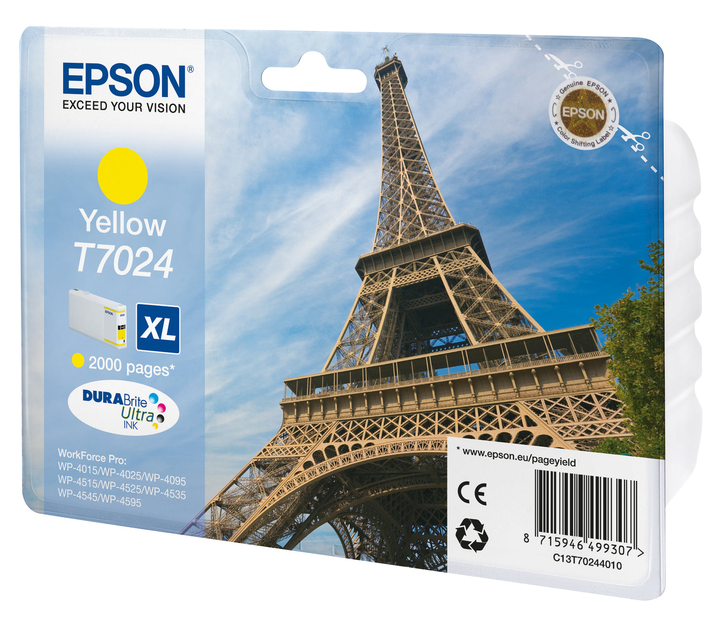 Cartouche d'encre Epson t70244 jaune xl - haute capacité