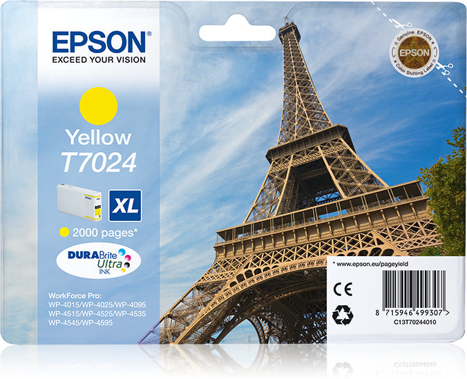 Cartouche d'encre Epson t70244 jaune xl - haute capacité