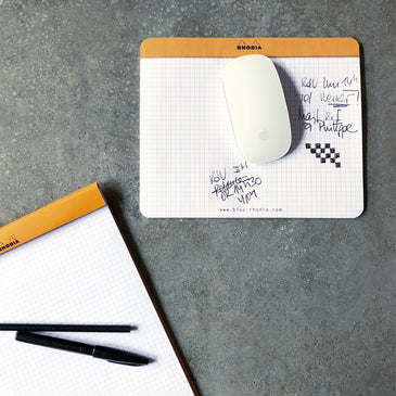 Bloc Rhodia Tapis de Souris Q30F - 30 Feuilles, Quadrillé, Orange