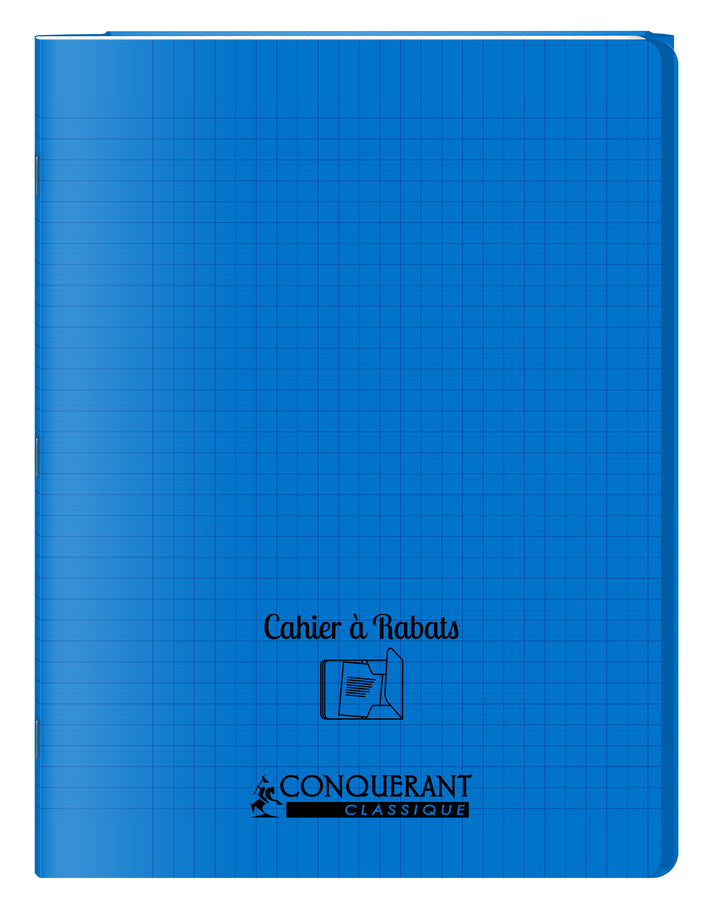 Cahier polypropylène avec rabat 48 pages seyes -24x32 bleu