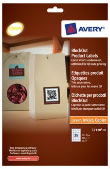 Étiquettes QR code  35x35 - impression laser-jet d 'encre -boite de 25 feuilles