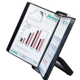 Pupitre de consultation A4 tarifold 10 pochettes-argent/noir