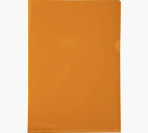 Pochettes coin A4 pvc haute résistance orange-boite de 100