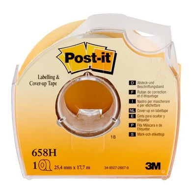 Ruban de correction Post-it® 25,4 mm - Blanc, 17,7 m