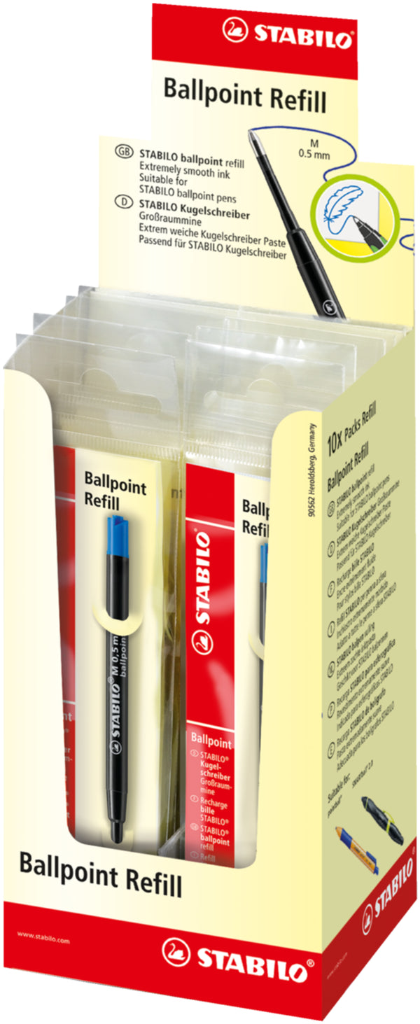 Recharge bille stabilo smart/com4ball bleu