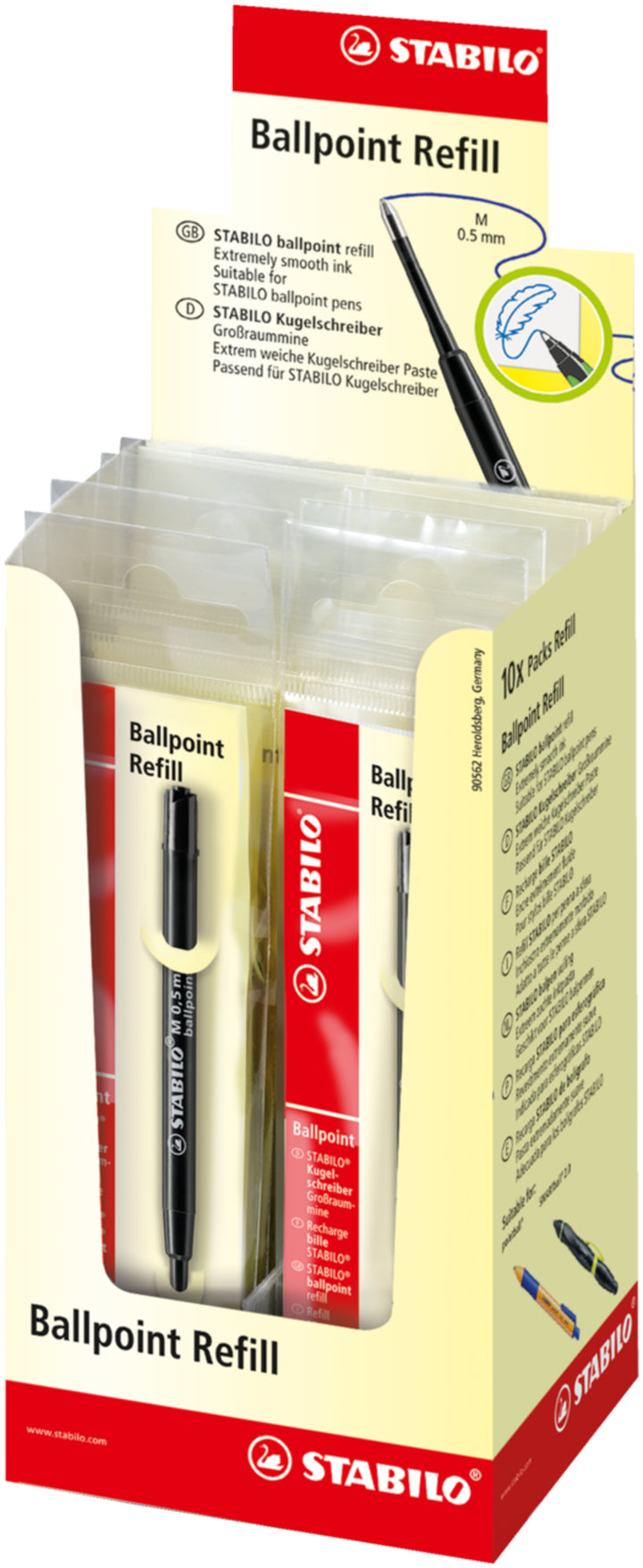 Recharge bille stabilo smart/com4ball noir
