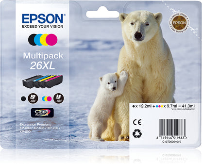 Cartouche Epson multipack 26xl - encre haute capacité