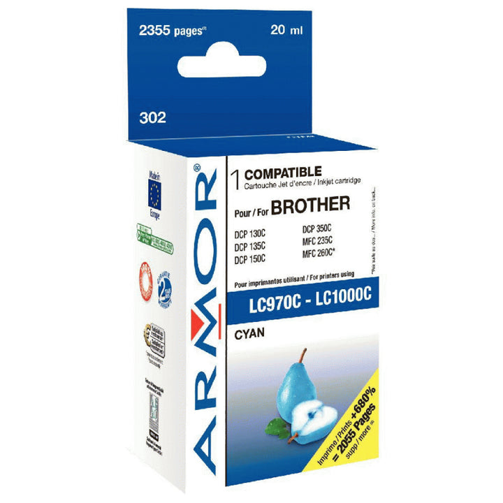Cartouche Compatible Brother LC1000 Cyan