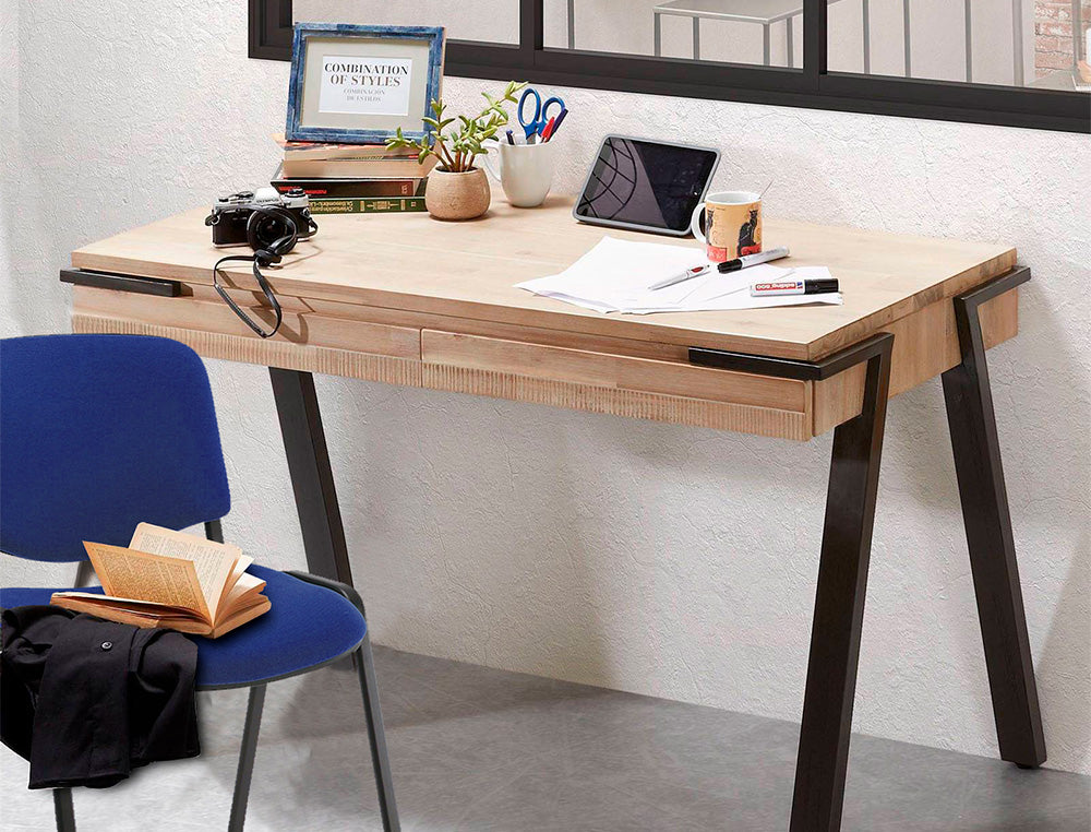 Chaise visiteur p / noir bleu