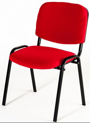 Chaise visiteur p / noir rouge