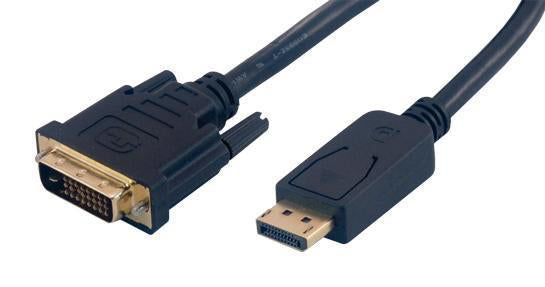 Câble displayport vers dvi-d - 2m, résolution 1080p