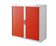 Armoire Basse à rideau easyoff h104 blanc / rouge