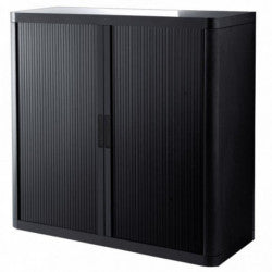 Armoire Basse à rideau easyoff h104 noir  / noir