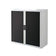 Armoire Basse à rideau easyoff h104 blc / noir