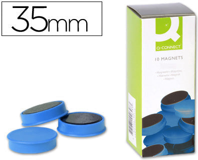 Aimant rond diamètre 35mm p/10 bleu