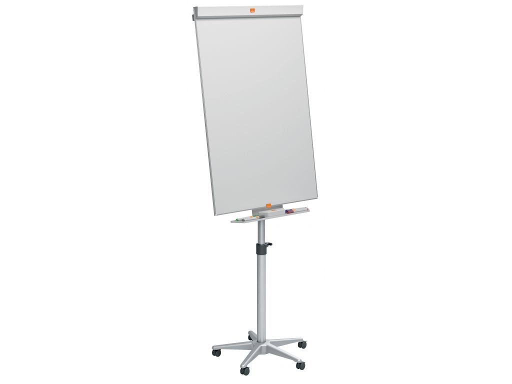 Chevalet tableau fond magnétique blanc mobile -70x100cm