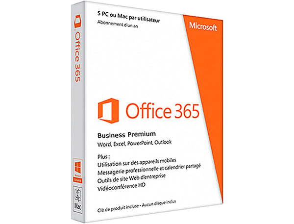 Suite office 365 business standard - licence 1 an par téléchargement
