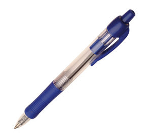 Stylo bille eco grip retractable bleu