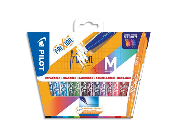 stylo Roller frixion à encre effaçable - 15 couleurs assorties  édition anniversaire