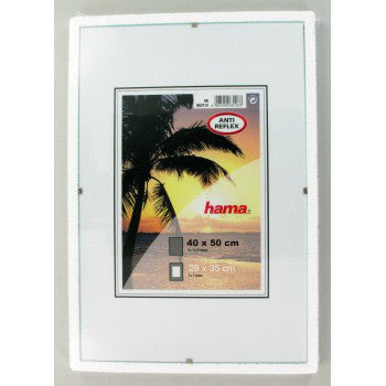 Cadre photo a4 avec passe-partout - bord argenté