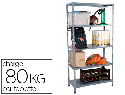 Rayonnage métal 5tablettes  L900xH1800xP400 cm