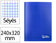 cahier couverture plastique 24x32 48pages seyes -bleu