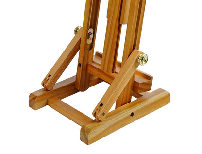 Chevalet de table en bois - pin vernis-34x16x13 cm