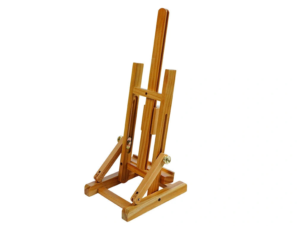 Chevalet de table en bois - pin vernis-34x16x13 cm
