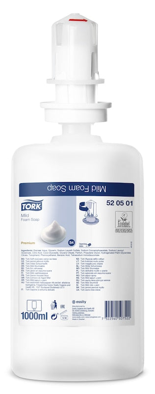 Lot de 6 recharges savon mousse doux 1l - hydratant