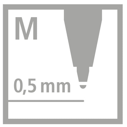 Stylo à bille rétractable 0.5 mm - pack de 4 couleurs