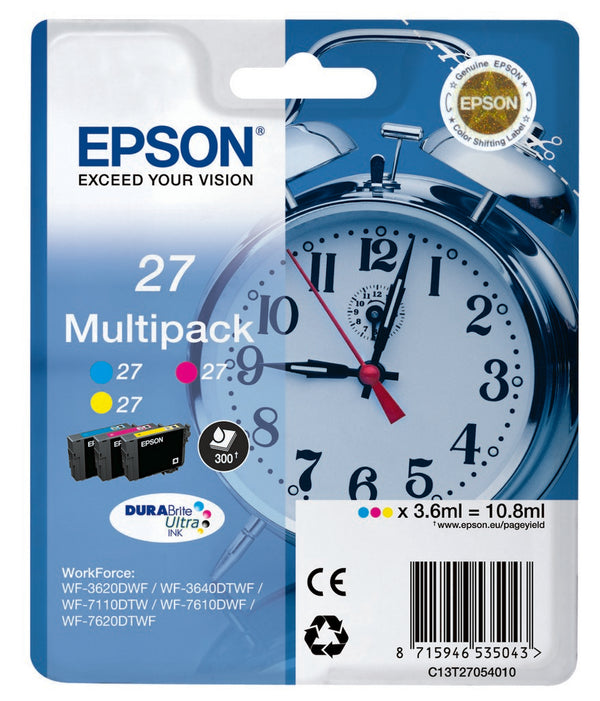 Cartouche d'encre Epson c13t27054012 pack 3 couleurs