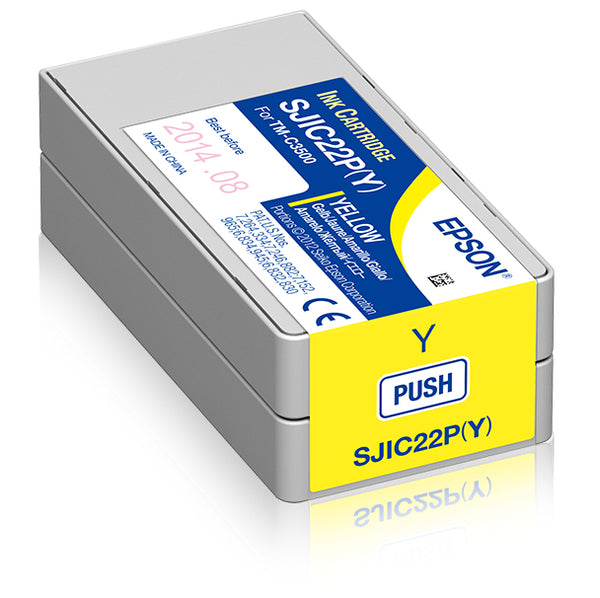 Cartouche d'encre jaune pour Epson TM-C3500 - Pigments