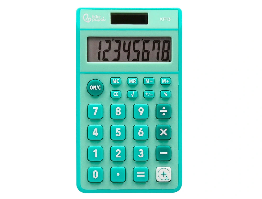 Calculatrice poche 8chiffres solaire vert