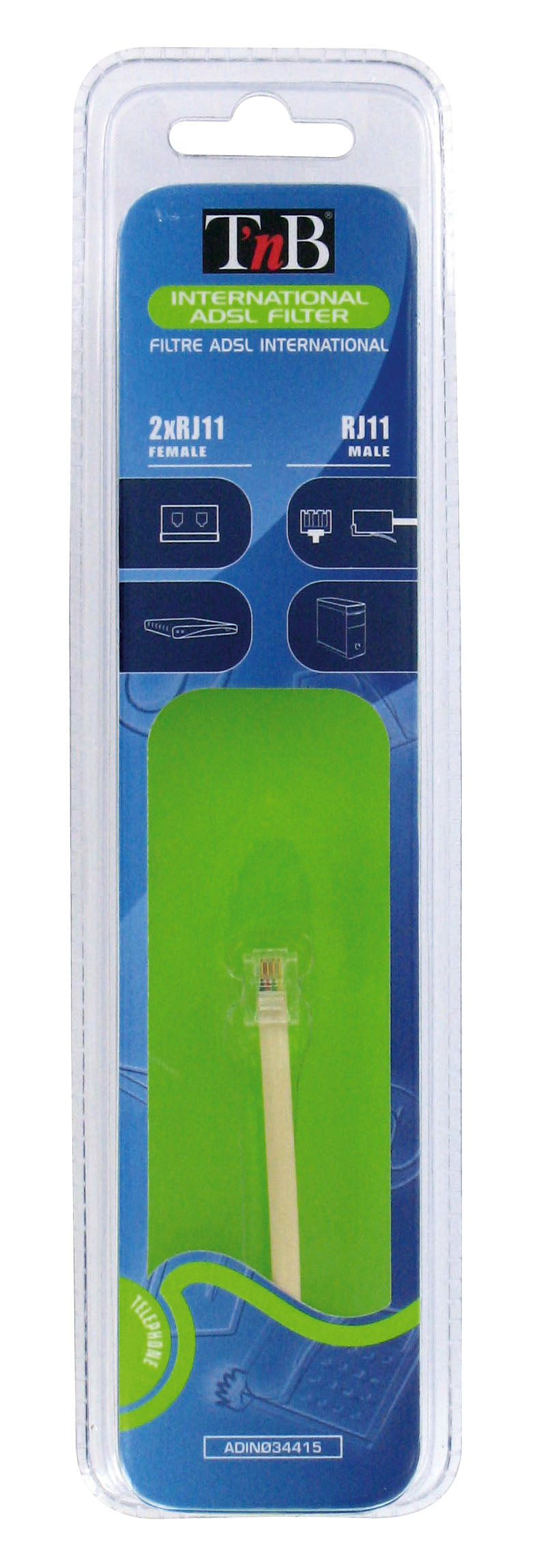 FILTRE ADSL RJ 11 M/2 RJ11 FTNB