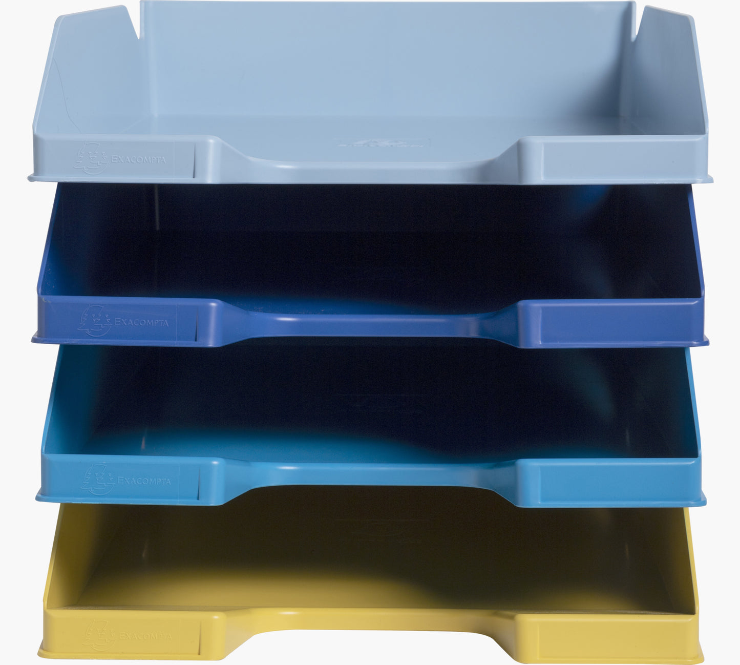 Corbeille courrier bee blue set de 4 -assorti