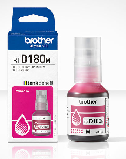 Bouteille d'encre Brother magenta btd180m - haute capacité 5k