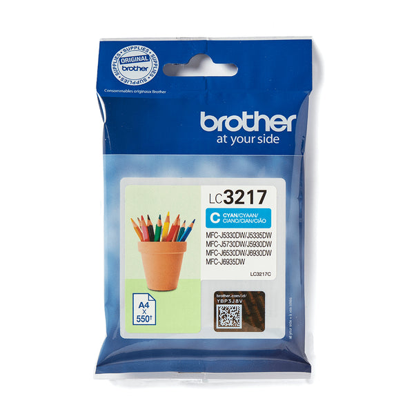 Cartouche d'encre Brother cyan LC3217c - 550 pages