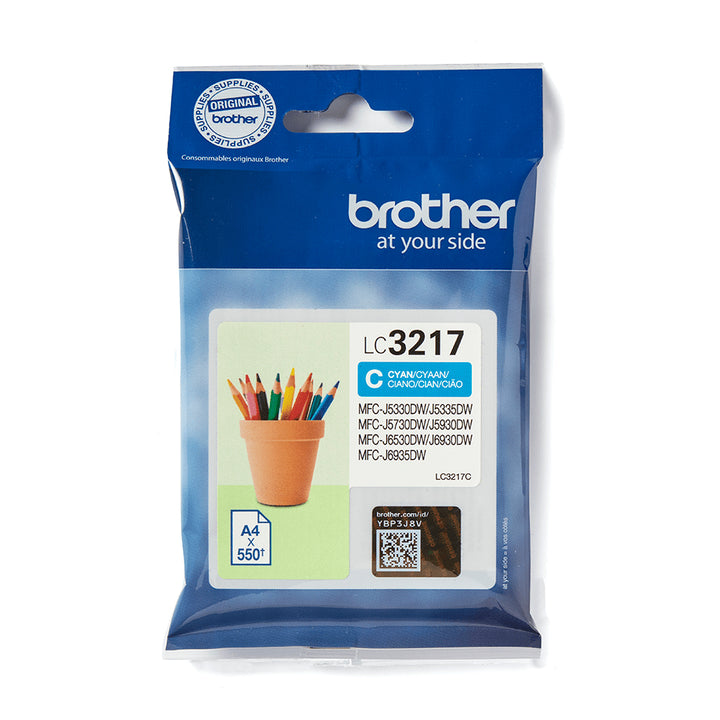 Cartouche d'encre Brother cyan LC3217c - 550 pages