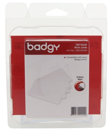 Cartes pour imprimante badgy - 100 pièces, 0,76 mm