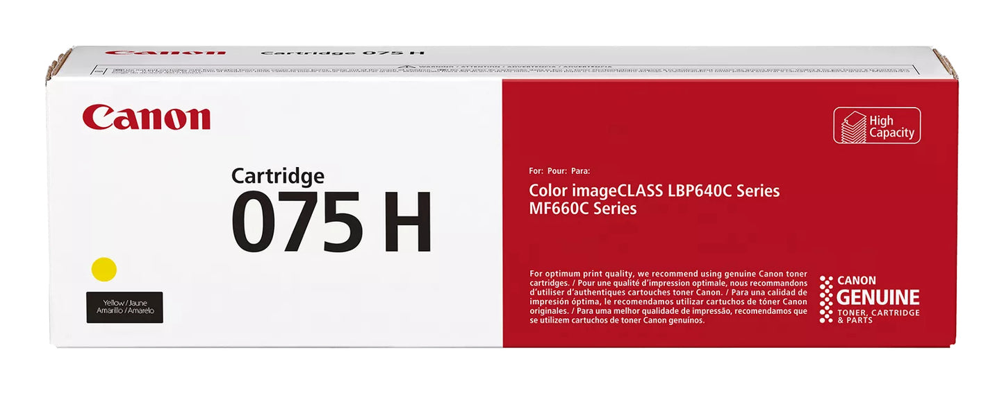 Cartouche Laser 075H Jaune - Rendement 2500 Pages
