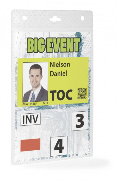 Porte-badge a6 - polypro transparent, boîte de 20